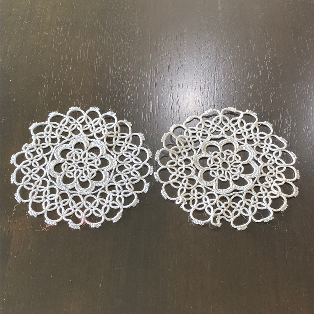 (2) Delicate White Lace Doilies!